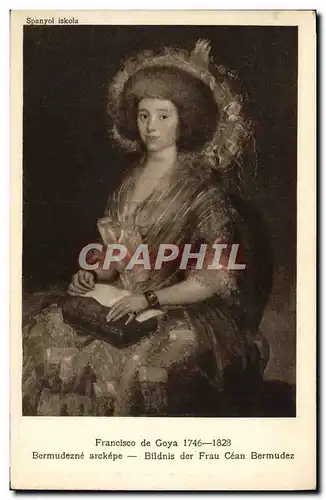 Cartes postales Francisco De Goya Bermudezne Arckepe Bildnis Der Frau Cean Bermudez