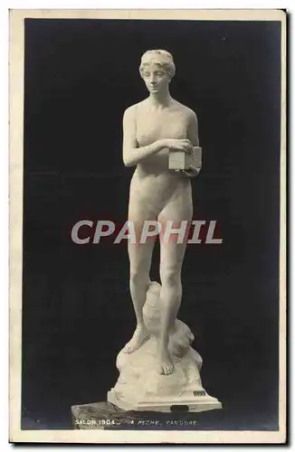 Cartes postales Salon 1904 Peche Pandore