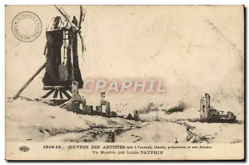 Cartes postales Un Moulin Par Louis Dauphin