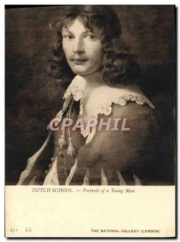 Cartes postales Dutch School Portrait Of A Young Man The National Gallery London