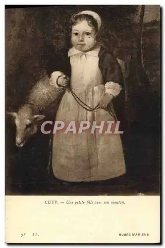 Ansichtskarte AK Cuyp Une Petite Fille Avec Son Mouton Musee D&#39Amiens