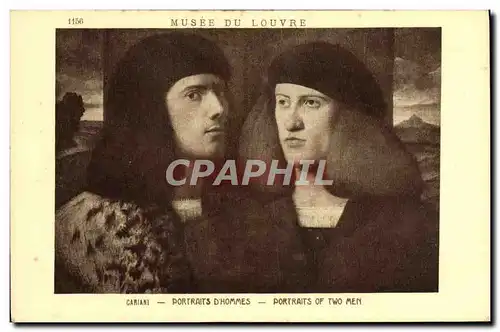 Cartes postales Musee Du Louvre Cariani Portraits d&#39hommes