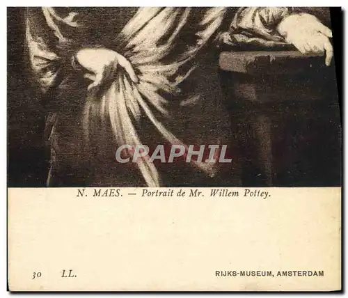 Cartes postales N Maes Portrait De Mr Willem Pottey Rijks Museum Amsterdam