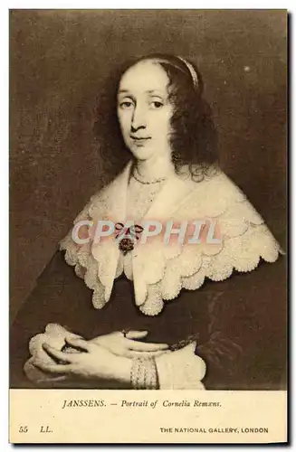 Cartes postales Janssens Portrait Of Cornelia Remaens The National Gallery London