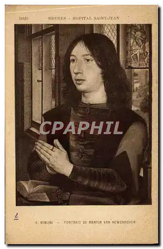 Ansichtskarte AK Bruges Hopital Saint Jean Memling Portrait de Martin Van Newenhoven