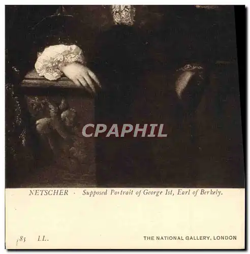 Cartes postales Netscher Supposed Portrait Of George Eart Of Berkely The National Gallery London