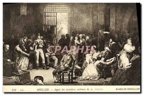 Cartes postales Muller Appel Des Dernieres Victimes De La Terreur Musee De Versailles