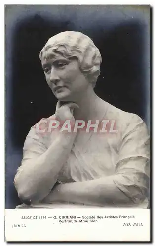 Cartes postales Salon De 1914 Cipriani Societe Des Artistes Francais Portrait De Mme Klen