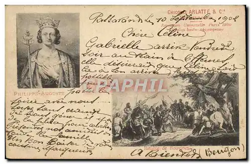 Cartes postales Philippe Auguste Bataille De Bouvines