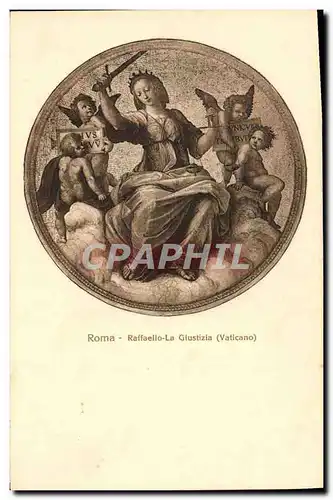 Cartes postales Roma Raffaello La Giustizia Vaticano