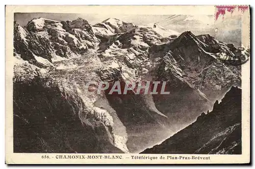 Cartes postales Chamonix Mont Blanc Teleferique De Plan Praz Brevent