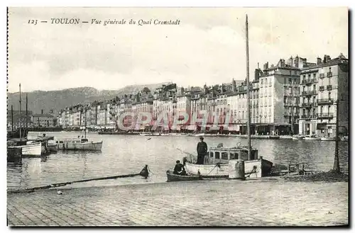 Cartes postales Toulon Vue Generale Du Quai Cronstadt Bateau