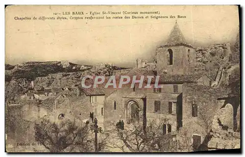 Ansichtskarte AK Lex Baux Eglise St Vincent Chapelles