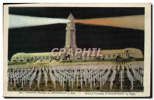 Ansichtskarte AK Cimetiere National De Douaumont La Nuit Militaria