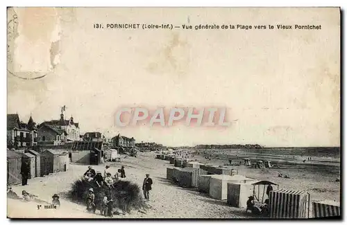 Cartes postales Pornichet Vue Generale De La Plage Vers Le Vieux Pornichet