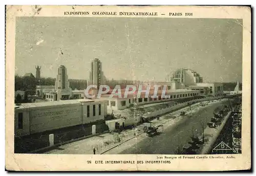 Cartes postales Exposition Coloniale Internationale Paris 1931 Cite internationale des informations