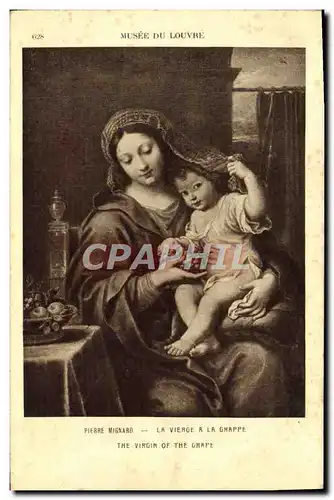 Cartes postales Musee Du Louvre Pierre Mignard Le Vierge A La Grappe