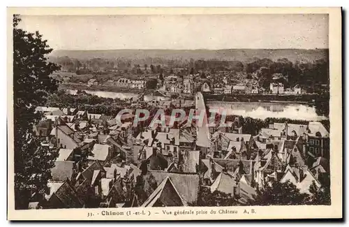 Ansichtskarte AK Chinon Vue Generale Prise Du Chateau