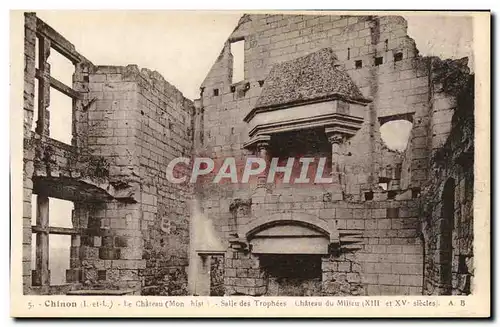 Cartes postales Chinon Le Chateau Salle Des Trophees