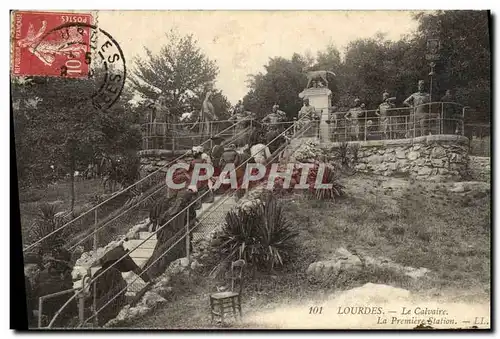 Cartes postales Lourdes Le Calvaire La Premiere Station