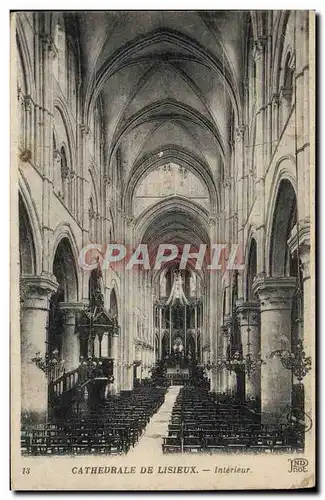 Cartes postales Cathedrale De Lisieux Interieur