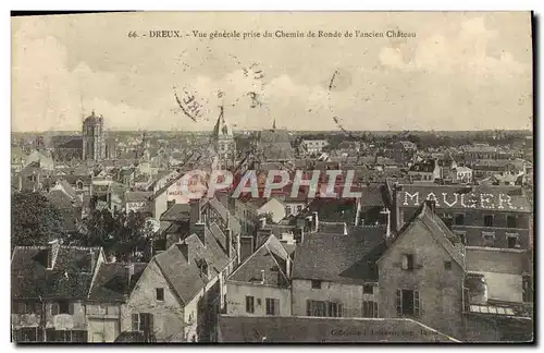 Ansichtskarte AK Dreux Vue Generale Prise du Chemin de Ronde De Chateau