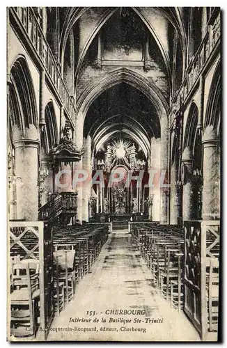 Ansichtskarte AK Cherbourg Interieur de la Basilique Ste Trinite