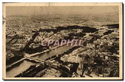 Ansichtskarte AK Paris Vue panoramique prise de la Tour Eiffel sur la Seine et la butte Montmartre