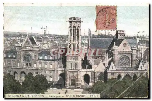 Cartes postales St Germain L&#39Auxerrois Edite Par Le Bon Marche Paris