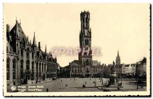 Cartes postales Bruges Grand place