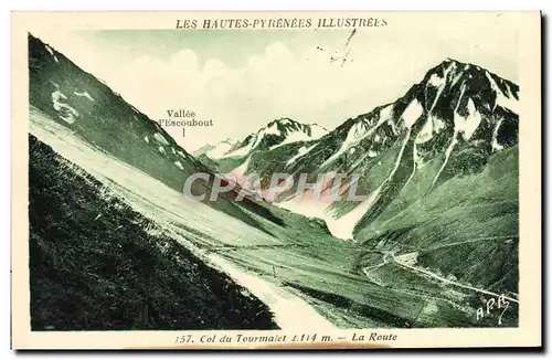 Cartes postales col du Tourmalet La route