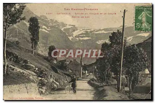 Cartes postales Gavarnie Entree Du Village Et Le Cirque Route de Luz