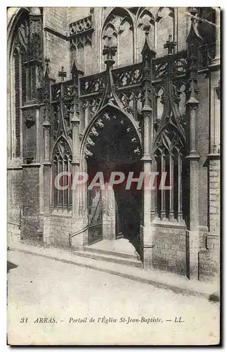 Ansichtskarte AK Arras Portail de L&#39Eglise St jean Baptiste