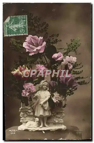 Cartes postales Fleurs Santon