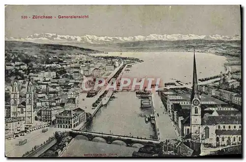 Cartes postales Zurichsee Generalansicht