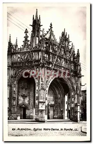 Cartes postales Alencon Eglise Notre Dame le Porche