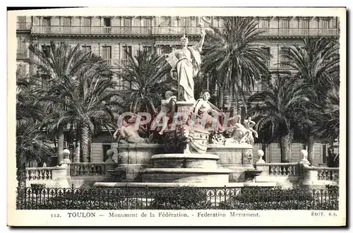 Cartes postales Toulon Monument de la Federation