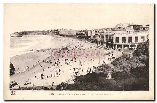 Cartes postales Biarritz Ensemble De La Grande Plage