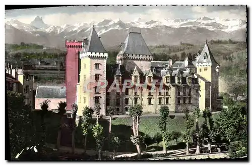 Cartes postales moderne Pau Le Chateau et la Chaine des Pyrenees