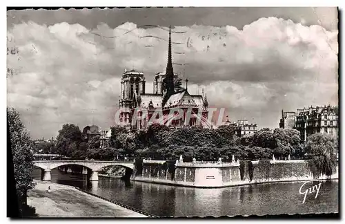 Moderne Karte Paris Notre Dame Abside de la Cathedrale