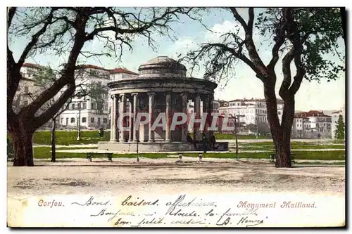 Cartes postales Corfou Monument Maitland