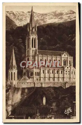 Cartes postales Lourdes La grotte et la basilique