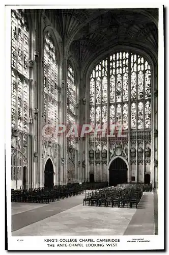 Cartes postales King&#39s College Chapel Cambridge The Ante chaple looking West