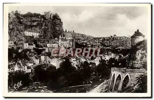 Cartes postales moderne Rocamadour Vue prise de la route de Labastide Murat