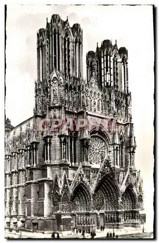 Cartes postales moderne Reims La cathedrale Facade principale prise avant 1914