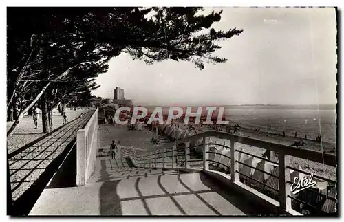 Moderne Karte Fouras La Promenade La Plage et le Chateau