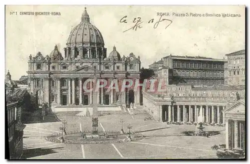 Cartes postales Roma Piazza S Pietro e Basilica Vaticano