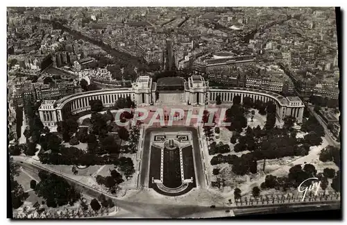 Moderne Karte Paris Panoramique le palais de Chaillot vue prise de la Tour Eiffel