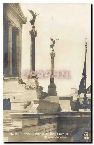 Cartes postales Roma Monumento a V Emanuele II Colonne Onorarie