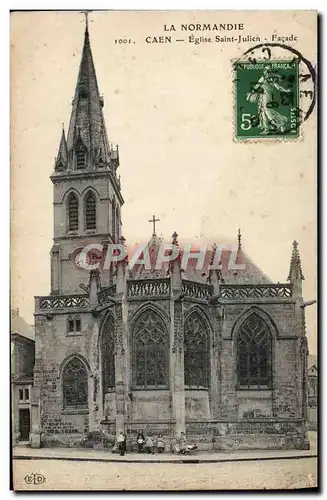 Cartes postales Caen Eglise Saint Julien Facade